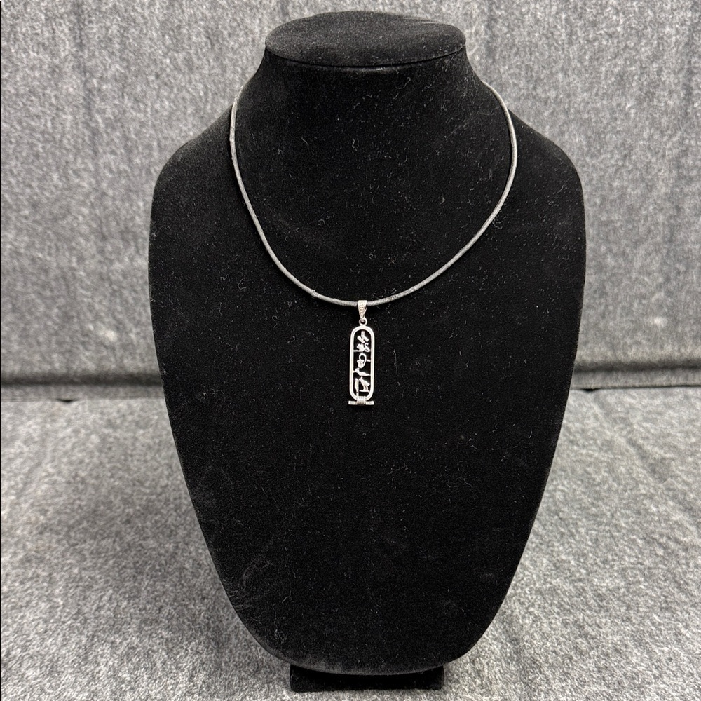 Egyptian Cartouche is Elegant Silver 926 Pendant Necklace meaning“I Love You”
